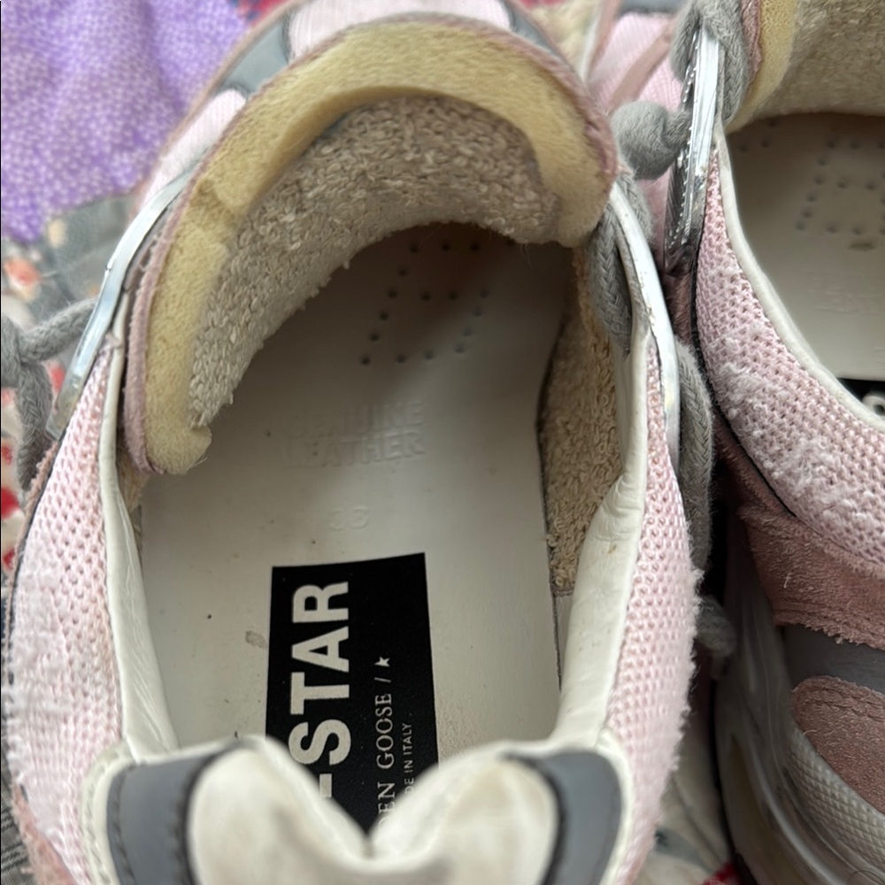 Trendy Pink and Gray Sneakers with Star Accent - Picture 12 of 13